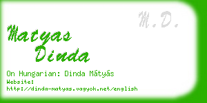 matyas dinda business card